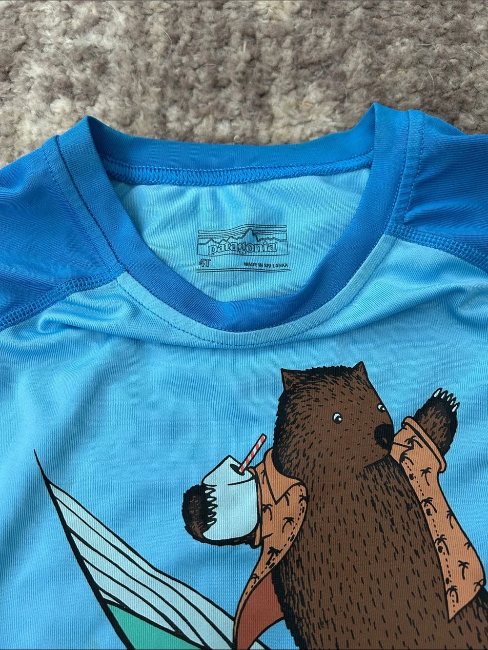 Patagonia Kids Long-Sleeve Capilene Shirt - Wombat Surfing 🏄‍♂️